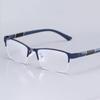 Óculos de Meia Armação para Homens com Lentes de Grau, Ultraleves, Estilosos, Bloqueadores de Luz Azul, Aparência Natural, Lentes Sem Grau