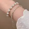 Pulsera para Mujer con Perlas y Cuentas de Amazon Transfronteriza, Pulsera de Lujo Ligero de Moda para el Trabajo, Regalo de Vacaciones