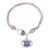 Pulsera Colgante de Equipo NFL Steelers 20cm Punk Vintage Hueco Plata Antigua Broche de Langosta Bsk Pulsera Retorcida