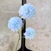 Flor de crisantemo de bola de 3 cabezas simulación flor boda decoración de boda fila guía de camino flor decoración de sala de estar en casa flor artificial material de flor de simulación