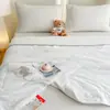 Colcha de Verano Waffle Lavable, Color Sólido Simple, Amigable con la Piel, Colcha de Aire Acondicionado Ajustada, Colcha de Verano Doble Fina para Dormitorio de Estudiantes
