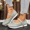 2025 Primavera y Verano Nuevos Comercio Exterior Talla Grande Transfronterizo Transpirable Poco Profundo Hebilla Zapatos Casual Versátil Zapatos de Mujer Europeos y Americanos