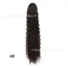 Peluca para Mujer Estilo Europeo y Americano Cola de Caballo con Red y Cordón Cola de Caballo Profundamente Rizada Cola de Caballo Rizada Tipo Fideo Instantáneo Directo del Fabricante