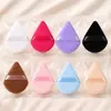 Puffs de Veludo Triangulares para Base, Pronta Entrega, Puffs Redondos de Veludo Curto Personalizáveis, Puffs para Pó Solto, Ferramentas de Beleza Atacado