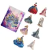30 Piezas de Vestido de Noche Calcomanías de Belleza Estampadas en Oro Materiales para Diario Transfronterizos Pegatinas Decorativas Vintage de Graffiti