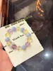 Pulsera de Cristal con Agata Azul Veteada Natural Original Iris Azul Nebuloso Cubos de Azúcar Amarillo Limón con Piedras Grandes