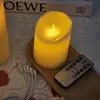 Luz de Vela Digital Recargable por USB Boda Restaurante Concierto Control Remoto Vela Artificial Oscilación Guía de Confesión