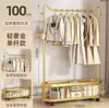 Arara de chão para quarto, dormitório, rack de armazenamento de cabeceira para casa pequena, varal, cabideiro