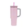 Nuevo Vaso Termo de Acero Inoxidable 304 de Aspecto Elegante Vaso para Coche de Gran Capacidad Montado en Coche Vaso Portátil para Hielo con Pajita