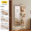 Espejo de Vestir con Tablero Perforado en Forma de Oso Premium, Espejo de Cuerpo Entero Deslizante Oculto para Uso Doméstico, Espejo de Vestidor Montado en la Pared Invisible Cerrable