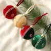 2026 Nueva Decoración Creativa de Bola de Tela Navideña con Piedras Preciosas Colgante Adorno para Árbol de Navidad DIY Decoración Colgante de Bola Única