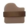 Esponja de Pó Compacto com Formato de Biscoito de Chocolate Não Absorve Pó Facilmente, Esponja de Algodão Flocado Dupla Face para Fixação de Pó Solto e Maquiagem para Fixação Duradoura da Maquiagem