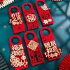 Adornos para Colgar en la Manija de la Puerta para Casa Nueva, Decoración para Casa Nueva, Artículos de Decoración Auspiciosos de Terciopelo, Decoraciones Creativas Rojas para Mudanza