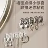 Estante de ganchos adhesivos multi-gancho, no requiere taladrar, para puertas de cocina, baño y armario, estante de almacenamiento con gran capacidad de carga