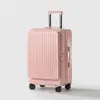 Maleta de equipaje nueva de apertura lateral cuidadosamente seleccionada con ruedas universales, portavasos y juego de maletas de viaje de tres piezas para hombres y mujeres