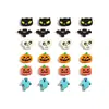 Papelería de Halloween Transfronteriza Regla de Calabaza Cuaderno de Calavera Borrador Lápiz Regalo para Estudiante Set de Halloween