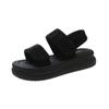 Sandalias Coreanas para Mujer, Suelas Suaves, Zapatos de Suela Gruesa que No Cansan los Pies, Nuevo Estilo de Verano 2024 Velcro Pedrería Deportivas Romanas