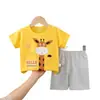 Novo Conjunto de Manga Curta Infantil Meninos Algodão Puro Shorts de Verão Comércio Exterior Meninas Camiseta Roupas Vestuário Infantil Conjunto de Duas Peças