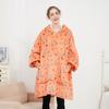 Cobija Royal ropa fría con capucha pijama de caricatura cálido jersey holgado para TV suéter grueso de gran tamaño