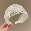 Tiara de Renda com Laço de Tela Estilo Francês de Aba Larga para Mulheres, Acessório de Cabelo de Fita de Verão Estilo Pastoral com um Toque de Luxo