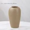 Florero de Diámetro Grande Cerámica Bisque Florero Hidropónico Adorno Jarra de Cerámica Retro Casa de Huéspedes Adorno para el Hogar Minimalista Nuevo Chino