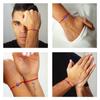 Populares Pulseiras Europeias e Americanas Tecidas à Mão para Homens e Mulheres, Pulseiras de Casal com Fio Vermelho e Olho Grego, Venda Quente Transfronteiriça, com Cartão