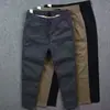 Calças casuais masculinas, novo estilo primavera/outono, marca da moda, corte solto, perna reta, lavagem vintage, calças masculinas básicas e versáteis, calças de moletom masculinas
