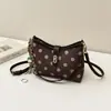 Bolso de gamuza para mujer 2026 nuevo otoño vintage Maillard bolso de mano para ir al trabajo bolso de hombro bandolera de lunares