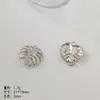 Nuevo Colgante de Hoja de Monstera Verde Fresco de Aleación DIY Pulsera Llavero Decoración Accesorio Materiales