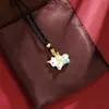 Nuevo Collar de Oro Arena Vietnamita Cadena de Clavícula de Unicornio con Goteo de Aceite Soñador Joyería para Mujer Versátil Chapado en Cobre Dorado Libre de Decoloración a Largo Plazo