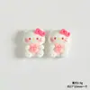 Desenho Animado Laço Rosa Kt Gato Resina Pequenos Acessórios DIY Cola Creme Copo Ímã de Geladeira Fivela de Sapato Acessórios