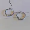 Brincos de design nicho para o dia a dia, moda europeia e americana, formato quadrado geométrico simples, brincos de alta qualidade estilo coreano