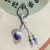 Pingente de Morango de Cerâmica Jingdezhen, Chaveiro Estilo Ins, Uso Duplo para Bolsas, Item Popular de Feira Noturna, Fornecimento Direto do Fabricante