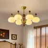 Candelabro de sala de estar vintage de cobre macizo estilo francés, candelabro retro estilo americano vintage para recibidor, habitación y dormitorio con protección ocular de espectro completo