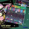 Marcadores Acrílicos Brillantes de Doble Punta y Doble Color, 48 Colores, Bolígrafos Brillantes Perlados para Diario Infantil y Dibujo, Materiales de Arte para Estudiantes