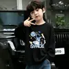 Camiseta base de algodón puro para niños, fina, para primavera y otoño, modelo nuevo 2026, camiseta de manga larga para niños súper elegante