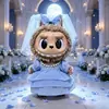 Solo Ropa de Muñeca para Muñeca Labubu de 38cm: Vestido de Novia Romántico de Perlas y Conjunto de Traje para Caballero