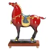 Caballo Cerámico General Adornos Creativos de Caballo Caballo al Éxito Caballo Rojo de la Suerte Decoración para Sala de Estar, Oficina, Gabinete de Vino Regalo