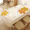 Mantel ovalado floral, lavable, impermeable, a prueba de aceite, mantel de comedor estilo ins, lujo ligero, sensación de alta gama, modelo nuevo 2025