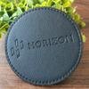 Suministro Exclusivo Transfronterizo de Posavasos de Cuero PU Negro con Patrón de Lichi, Posavasos con Logo Personalizado, Manteles Individuales, Vajilla Moderna Minimalista