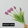 Ramo de tulipanes artificiales de tacto suave para arreglo de escenas, decoración floral, flores artificiales realistas de alta gama para paisajismo