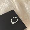 Estilo Mori Dulce Mariposa Plata Triturada Pulsera Anillo Mujeres Personalidad Simple Único Moda Elegante Versátil Pulsera Joyería