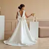 Vestido de Princesa Satinado con Cola para Comercio Exterior Transfronterizo, Cena de Cumpleaños de Niñas, Presentación de Piano y Vestido de Gala Largo