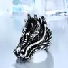 Guerrero de hierro y acero anillo de acero de titanio al por mayor joyería de estilo nacional anillo de grifo incrustado de circonita para hombre una generación de cabello
