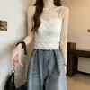 Camisola de Encaje Francés Talla Grande con Copas para Mujer, Ropa Interior Hermosa de Espalda Talla Grande, Top sin Mangas para Verano