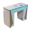 Mesa para Salón de Uñas con Aspiradora, Carga Inalámbrica, Dedicada para Salones de Uñas, Mesa y Silla de Manicura, Madera Maciza con Mármol y Acabado en Laca
