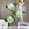 Ramo Artificial de Bola de Nieve de 3 Cabezas Simuladas Flor de Seda Artificial Flor de Plástico Artificial de Alta Gama Decoración para Sala de Estar Flor para Boda Producto Terminado