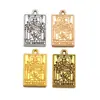 Al por mayor DIY aleación joyería accesorios cuadrado tarjeta de tarot colgante pulsera llavero colgante decorativo J502