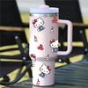 Taza de Coche de 40 oz Taza de Agua Sanrio Taza Labubu Gran Capacidad Termo de Acero Inoxidable 304 para Uso en Casa