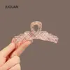 Pinza de Tiburón de Moda Retro con Patrón de Tablero de Ajedrez para Mujer, Accesorio para el Cabello para Peinar la Parte Posterior de la Cabeza, Pinza para el Cabello Estilo Ins Coreano